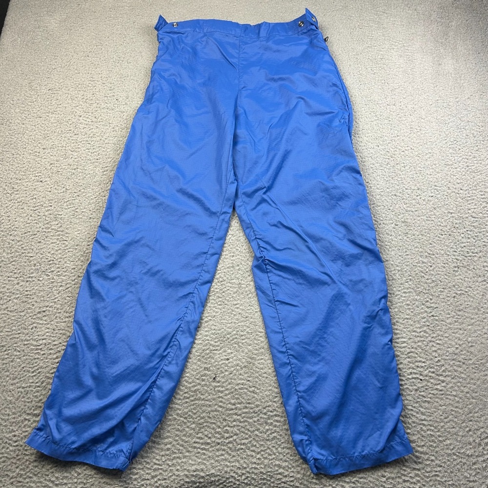 VTG REI Rain Pants Mens Medium Blue Windbreaker Hiking Gorpcore Full Side Zip